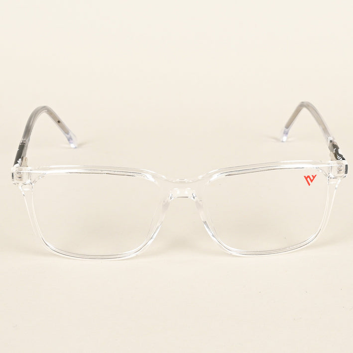 Voyage Transparent & Black Square Eyeglasses for Men & Women - MG4774-C3