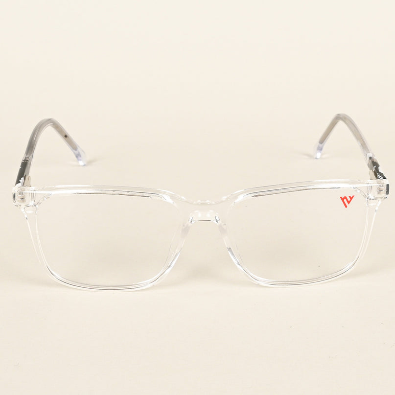 Voyage Transparent & Black Square Eyeglasses for Men & Women - MG4774-C3