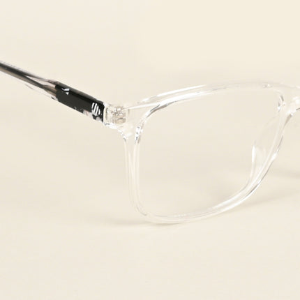 Voyage Transparent & Black Square Eyeglasses for Men & Women - MG4774-C3