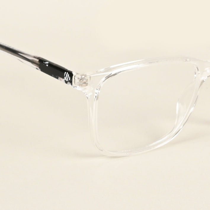 Voyage Transparent & Black Square Eyeglasses for Men & Women - MG4774-C3