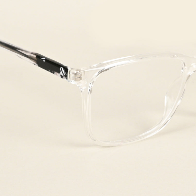 Voyage Transparent & Black Square Eyeglasses for Men & Women - MG4774-C3