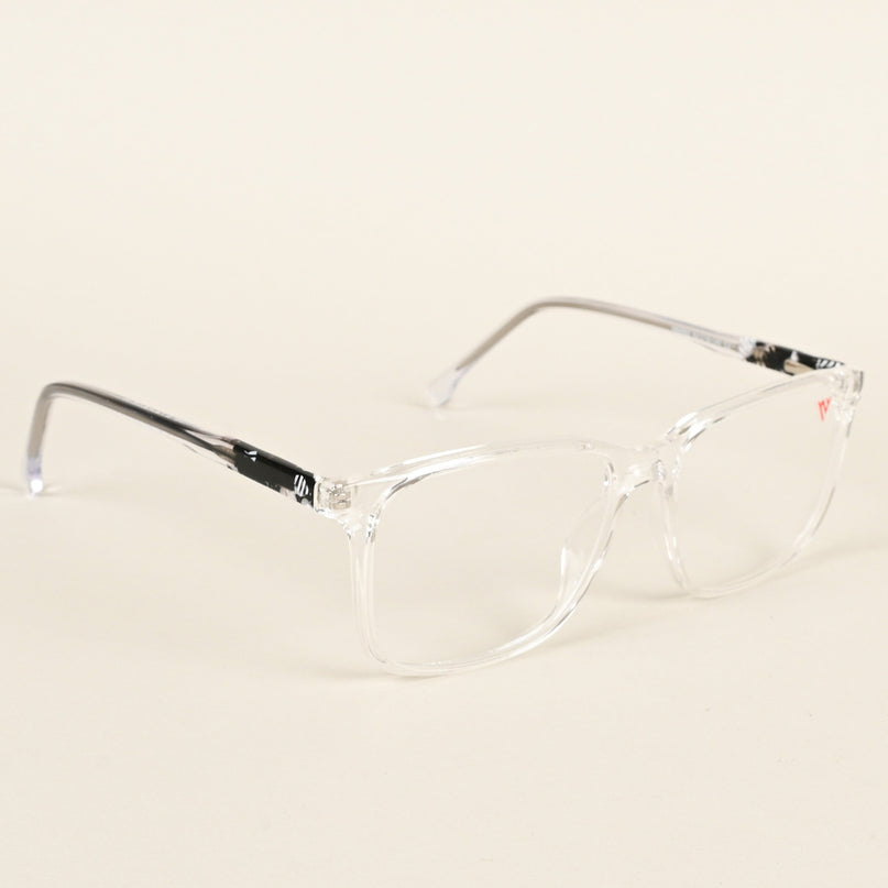 Voyage Transparent & Black Square Eyeglasses for Men & Women - MG4774-C3