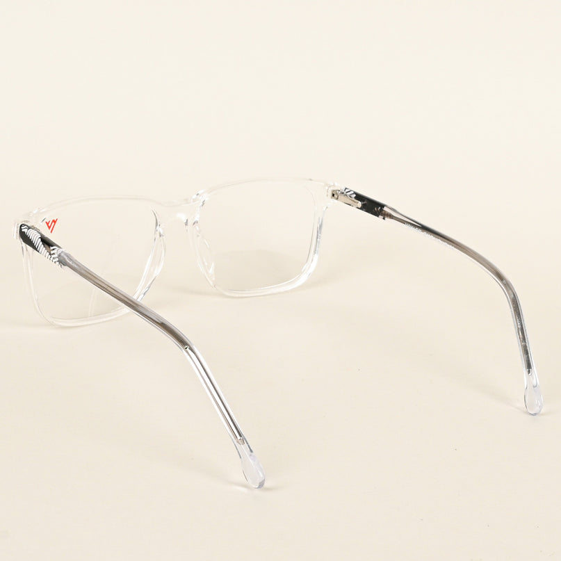 Voyage Transparent & Black Square Eyeglasses for Men & Women - MG4774-C3