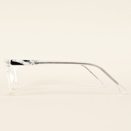 Voyage Transparent & Black Square Eyeglasses for Men & Women - MG4774-C3
