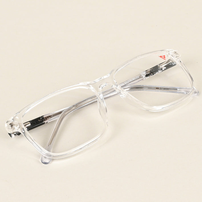 Voyage Transparent & Black Square Eyeglasses for Men & Women - MG4774-C3