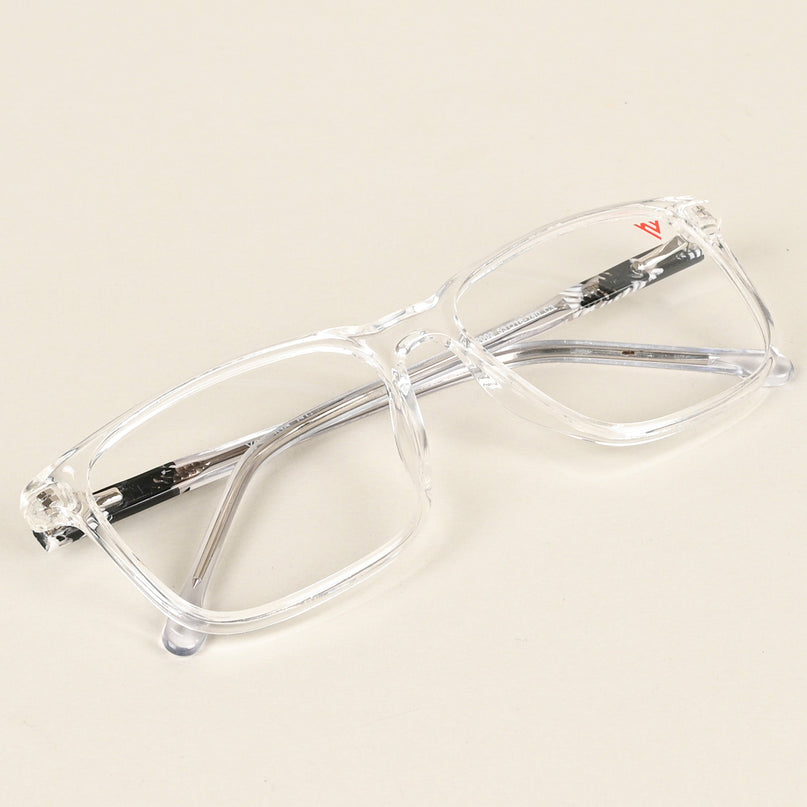 Voyage Transparent & Black Square Eyeglasses for Men & Women - MG4774-C3