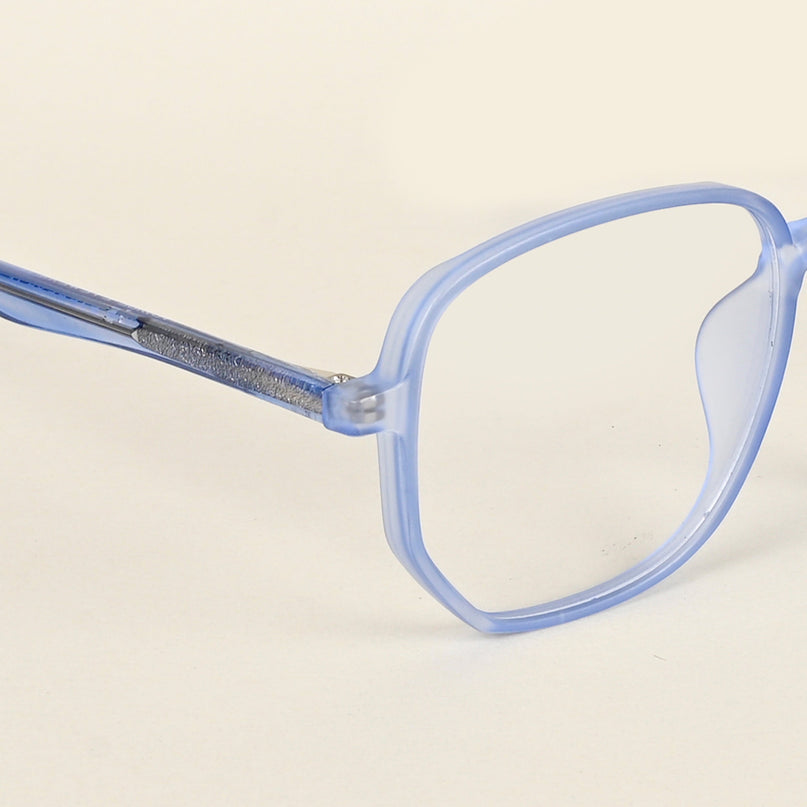 Voyage Transparent Blue Geometric Eyeglasses for Men & Women - MG4797-C5