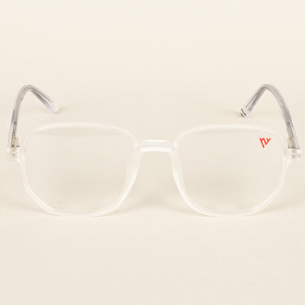 Voyage Transparent & Grey Geometric Eyeglasses for Men & Women - MG4799-C7