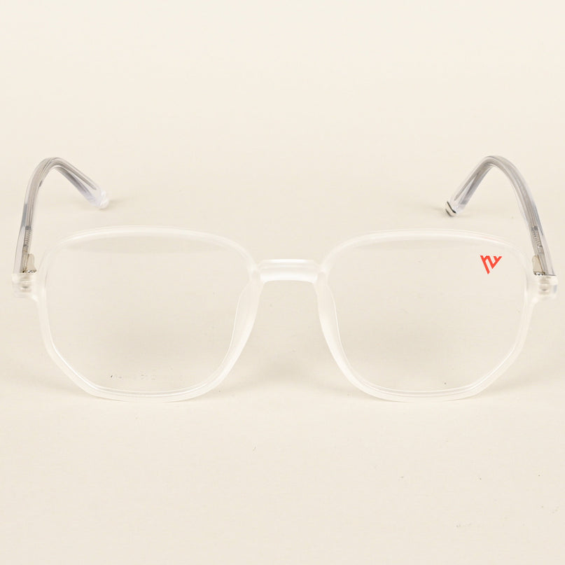 Voyage Transparent & Grey Geometric Eyeglasses for Men & Women - MG4799-C7