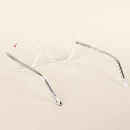 Voyage Transparent & Grey Geometric Eyeglasses for Men & Women - MG4799-C7