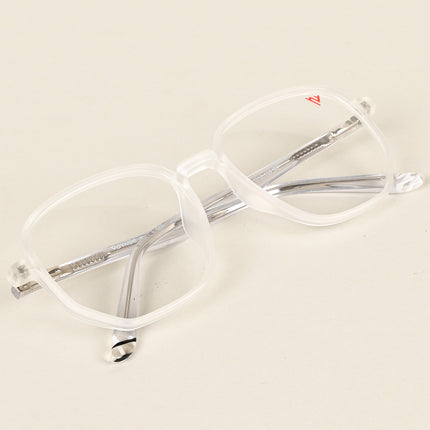 Voyage Transparent & Grey Geometric Eyeglasses for Men & Women - MG4799-C7