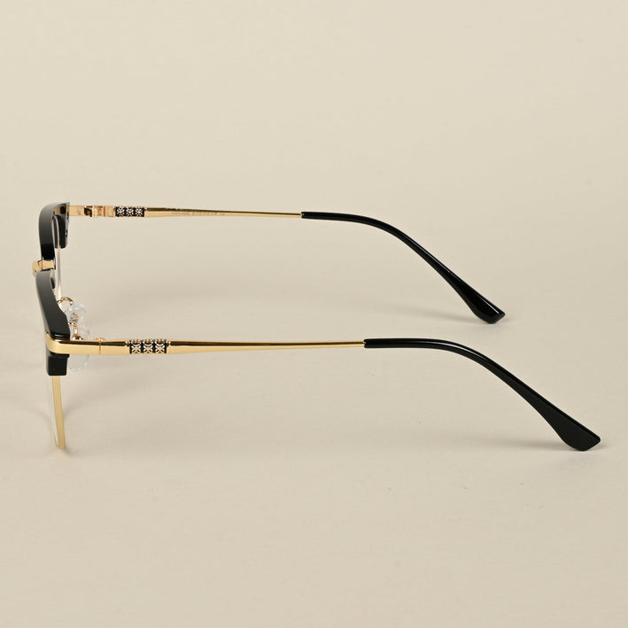 Voyage Golden & Black Square Eyeglasses for Men & Women - MG5084-C1