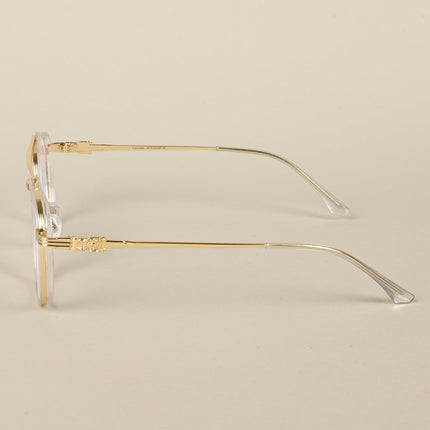 Voyage Golden & Transparent Wayfarer Eyeglasses for Men & Women - MG5087-C2