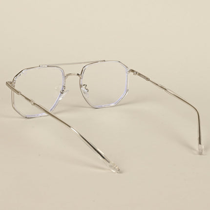 Voyage Silver & Transparent Wayfarer Eyeglasses for Men & Women - MG5094-C3