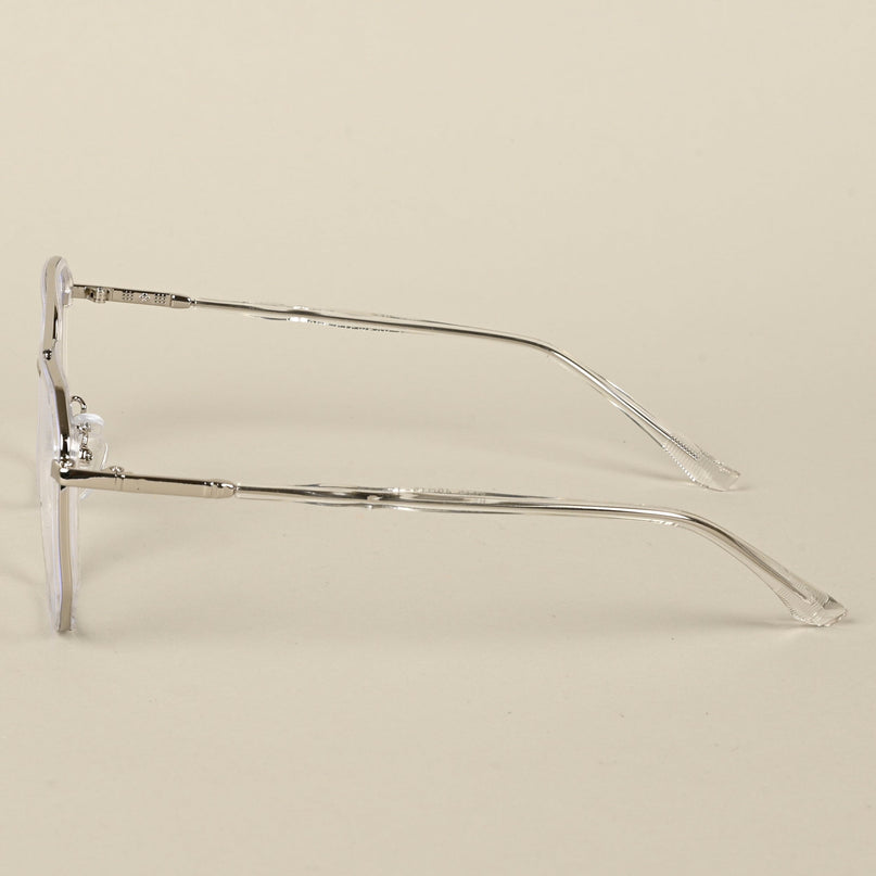 Voyage Silver & Transparent Wayfarer Eyeglasses for Men & Women - MG5094-C3