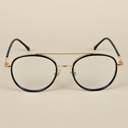 Voyage Black & Golden Wayfarer Eyeglasses for Men & Women - MG5129-C1