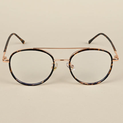 Voyage Demi Brown & Rose Gold Wayfarer Eyeglasses for Men & Women - MG5131-C3