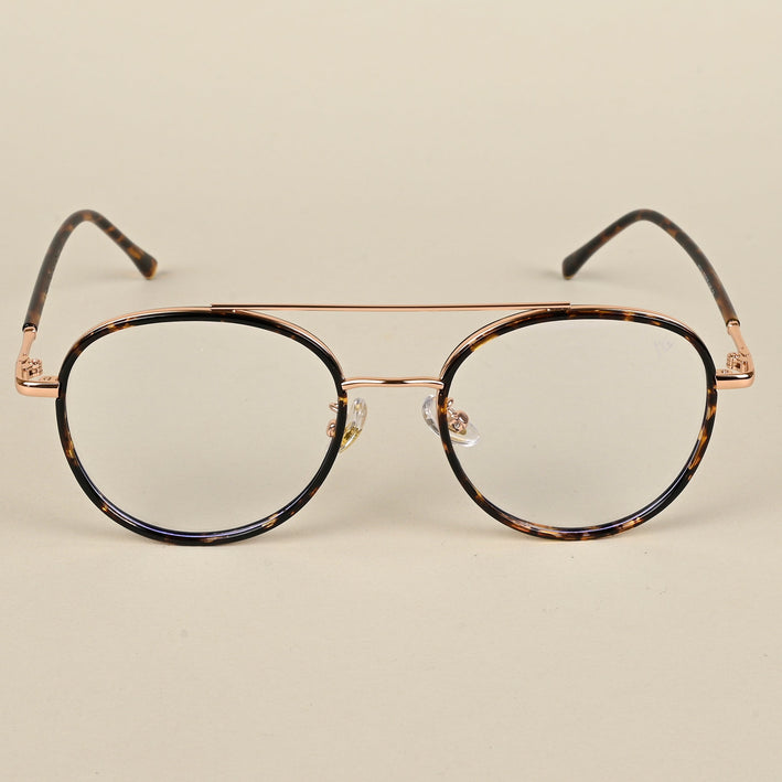 Voyage Demi Brown & Rose Gold Wayfarer Eyeglasses for Men & Women - MG5131-C3