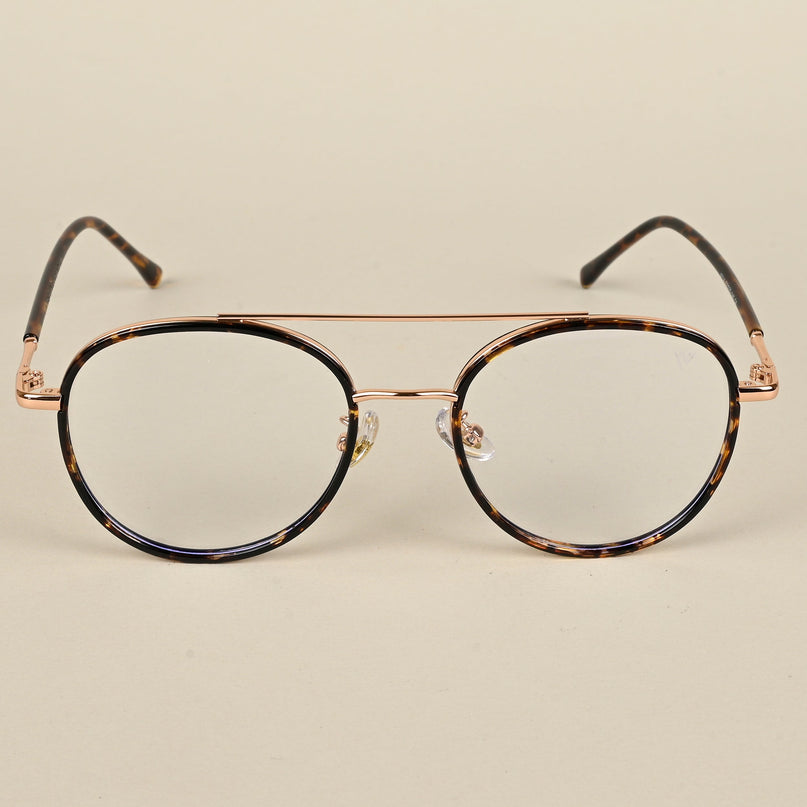 Voyage Demi Brown & Rose Gold Wayfarer Eyeglasses for Men & Women - MG5131-C3
