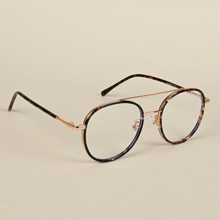 Voyage Demi Brown & Rose Gold Wayfarer Eyeglasses for Men & Women - MG5131-C3