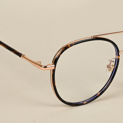 Voyage Demi Brown & Rose Gold Wayfarer Eyeglasses for Men & Women - MG5131-C3