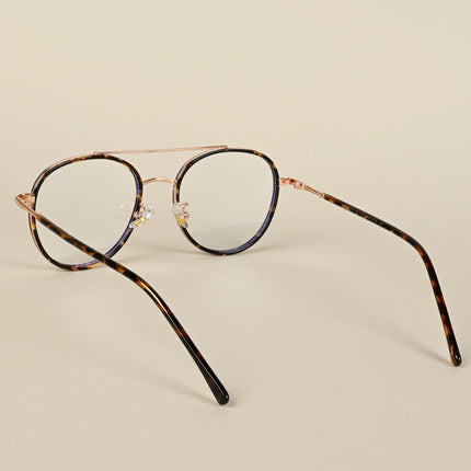 Voyage Demi Brown & Rose Gold Wayfarer Eyeglasses for Men & Women - MG5131-C3