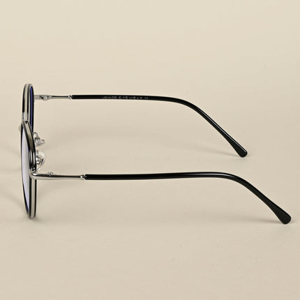 Voyage Black & Silver Wayfarer Eyeglasses for Men & Women - MG5130-C2