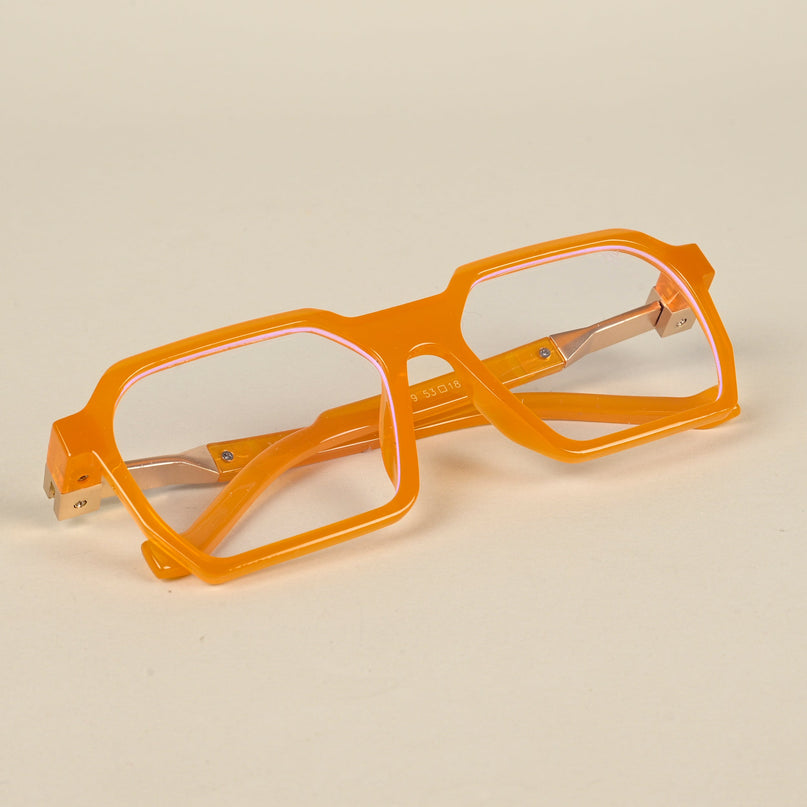 Voyage Orange Square Eyeglasses for Men & Women - MG5063-C4
