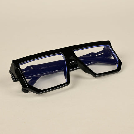 Voyage Shine Black Wayfarer Eyeglasses for Men & Women - MG5065-C1