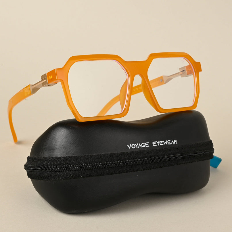 Voyage Orange Square Eyeglasses for Men & Women - MG5063-C4
