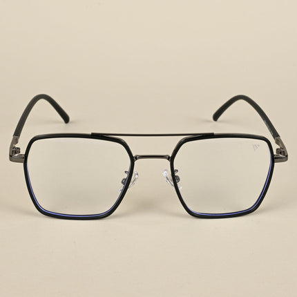 Voyage Maverick Black & Grey Wayfarer Eyeglasses for Men & Women - MG5116-C4