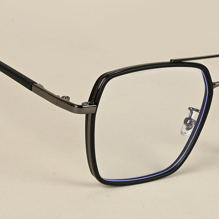 Voyage Maverick Black & Grey Wayfarer Eyeglasses for Men & Women - MG5116-C4