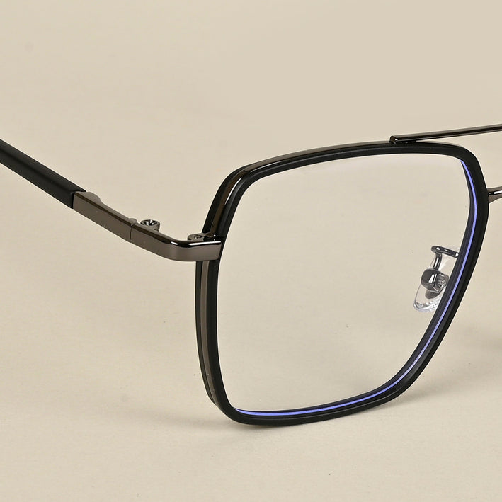 Voyage Maverick Black & Grey Wayfarer Eyeglasses for Men & Women - MG5116-C4
