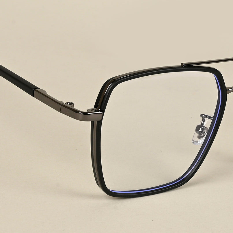 Voyage Maverick Black & Grey Wayfarer Eyeglasses for Men & Women - MG5116-C4