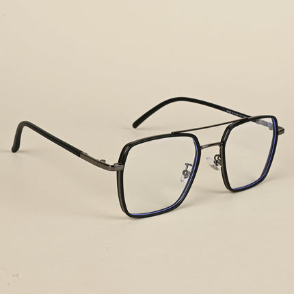 Voyage Maverick Black & Grey Wayfarer Eyeglasses for Men & Women - MG5116-C4