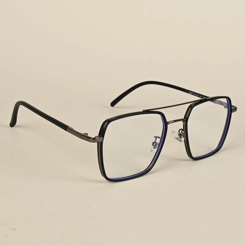 Voyage Maverick Black & Grey Wayfarer Eyeglasses for Men & Women - MG5116-C4