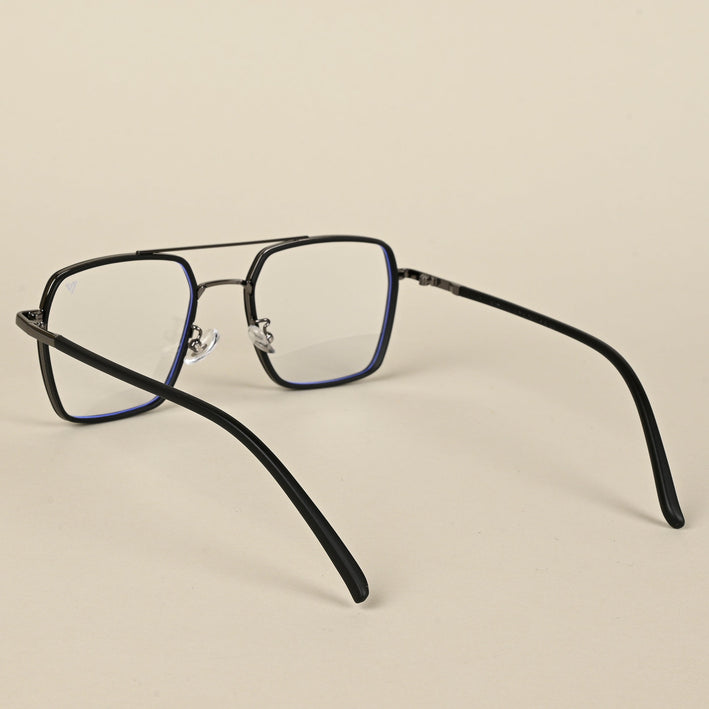 Voyage Maverick Black & Grey Wayfarer Eyeglasses for Men & Women - MG5116-C4