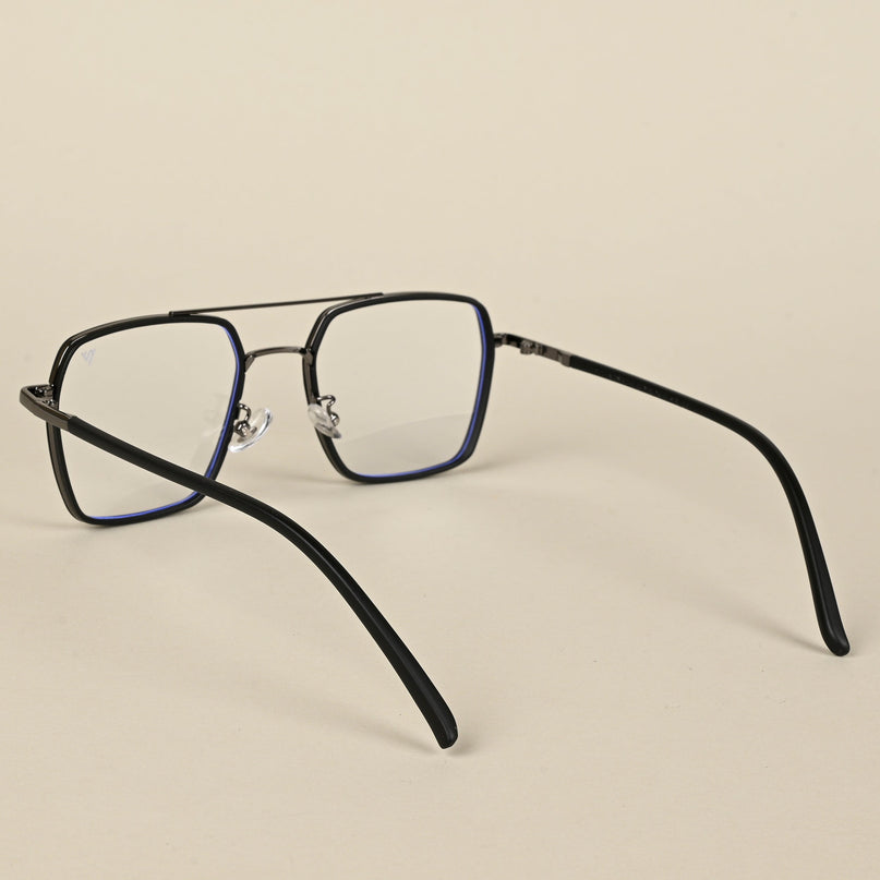 Voyage Maverick Black & Grey Wayfarer Eyeglasses for Men & Women - MG5116-C4