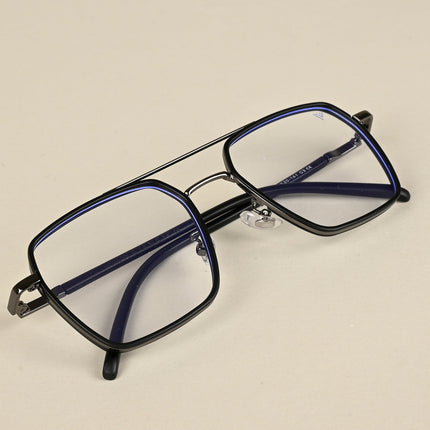 Voyage Maverick Black & Grey Wayfarer Eyeglasses for Men & Women - MG5116-C4