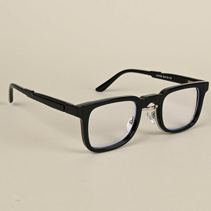 Voyage Black & Silver Square Eyeglasses for Men & Women - MG5073-C1