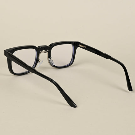 Voyage Black & Silver Square Eyeglasses for Men & Women - MG5073-C1