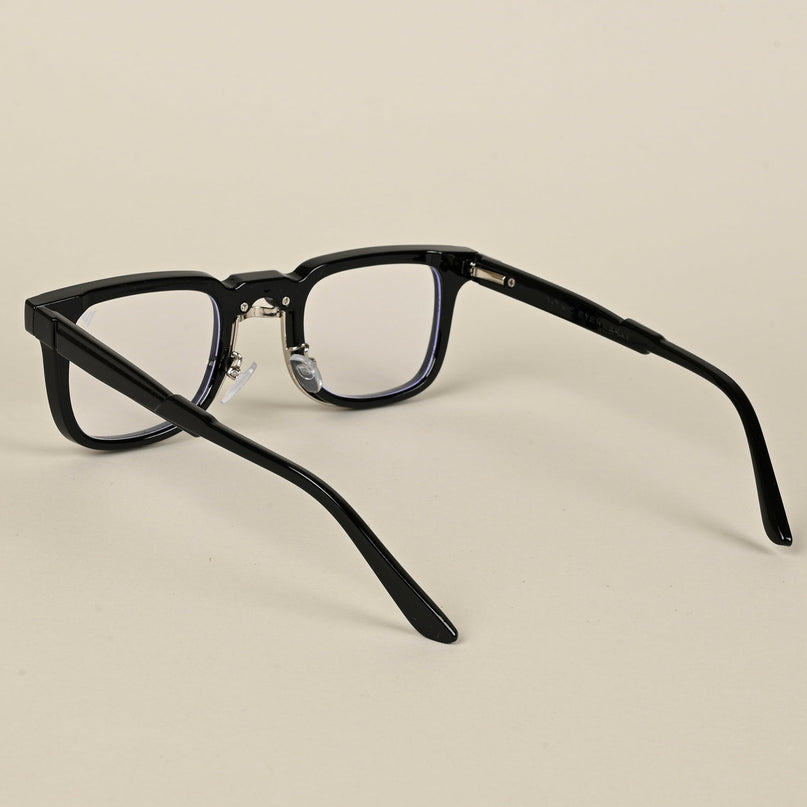 Voyage Black & Silver Square Eyeglasses for Men & Women - MG5073-C1