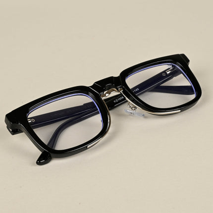Voyage Black & Silver Square Eyeglasses for Men & Women - MG5073-C1