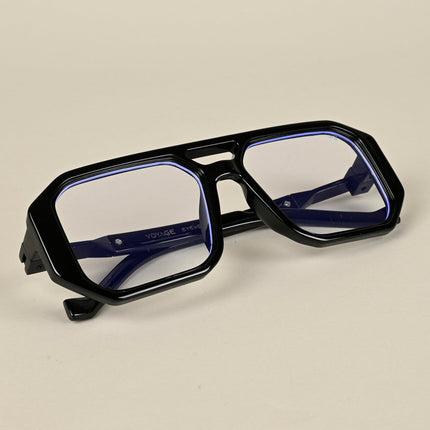 Voyage Goat Shine Black Wayfarer Eyeglasses for Men & Women - MG5070-C1