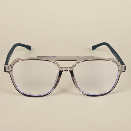 Voyage Maverick Transparent Grey Wayfarer Eyeglasses for Men & Women - MG5082-C2