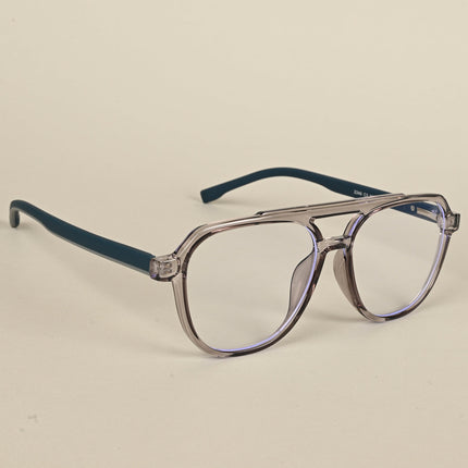 Voyage Maverick Transparent Grey Wayfarer Eyeglasses for Men & Women - MG5082-C2