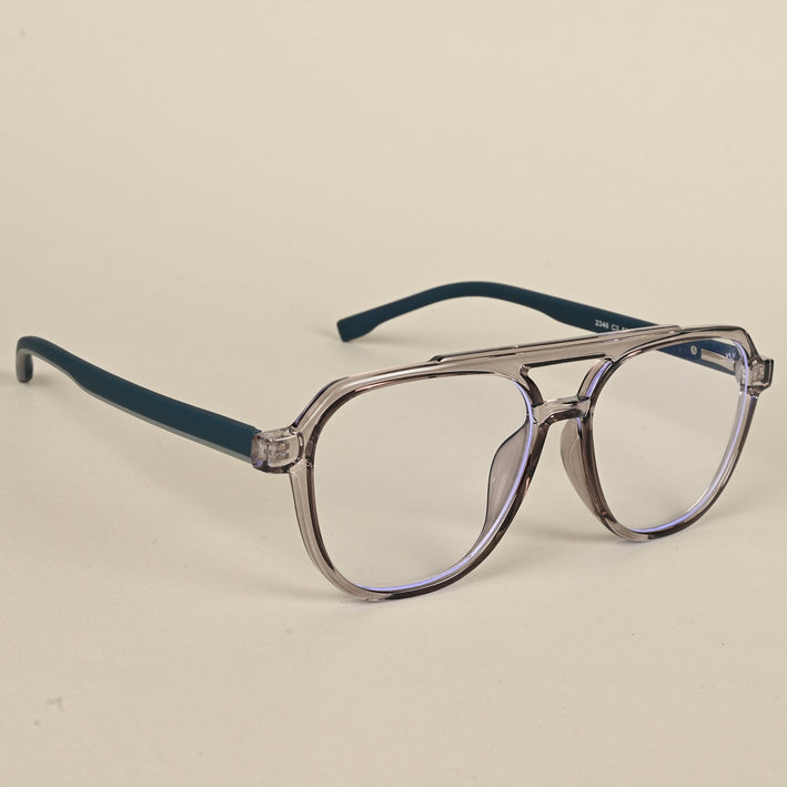 Voyage Maverick Transparent Grey Wayfarer Eyeglasses for Men & Women - MG5082-C2