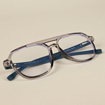 Voyage Maverick Transparent Grey Wayfarer Eyeglasses for Men & Women - MG5082-C2