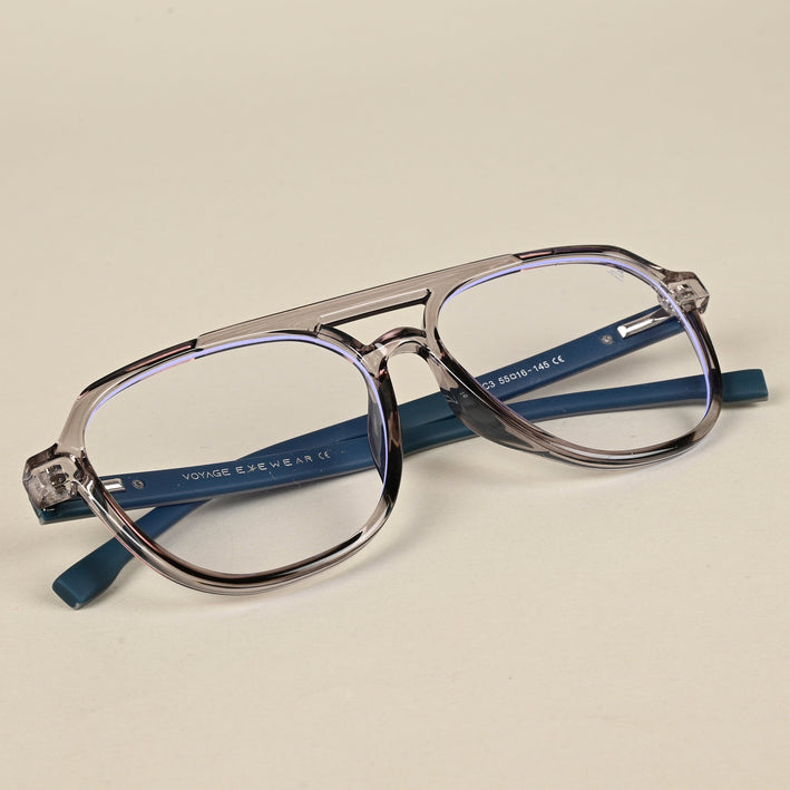 Voyage Maverick Transparent Grey Wayfarer Eyeglasses for Men & Women - MG5082-C2