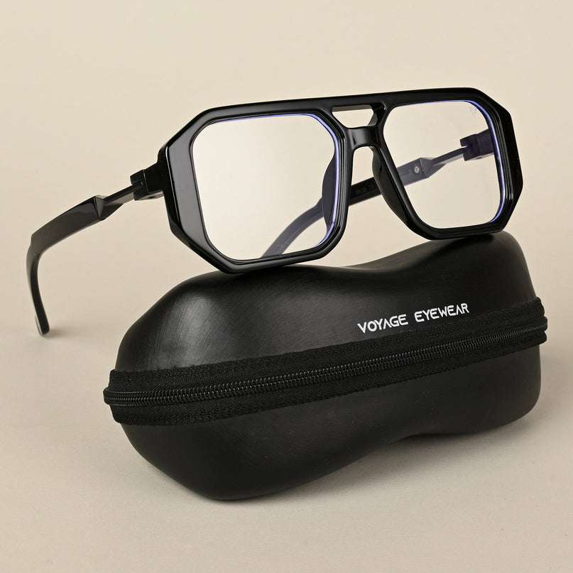 Voyage Goat Shine Black Wayfarer Eyeglasses for Men & Women - MG5070-C1